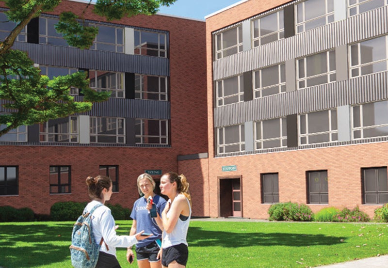 Earl Hall exterior remodel rendering