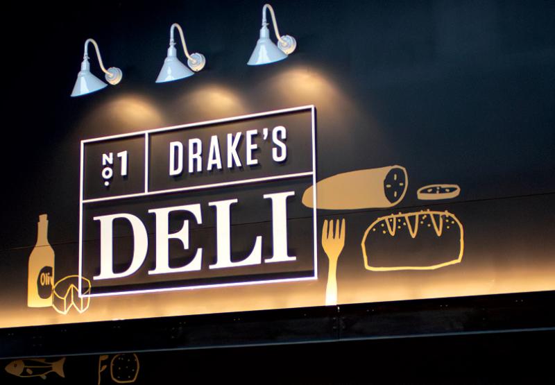 Drake's Deli marquee