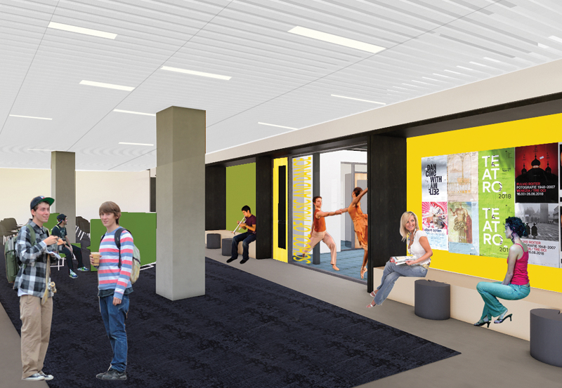 Artist rendition of new learning commons