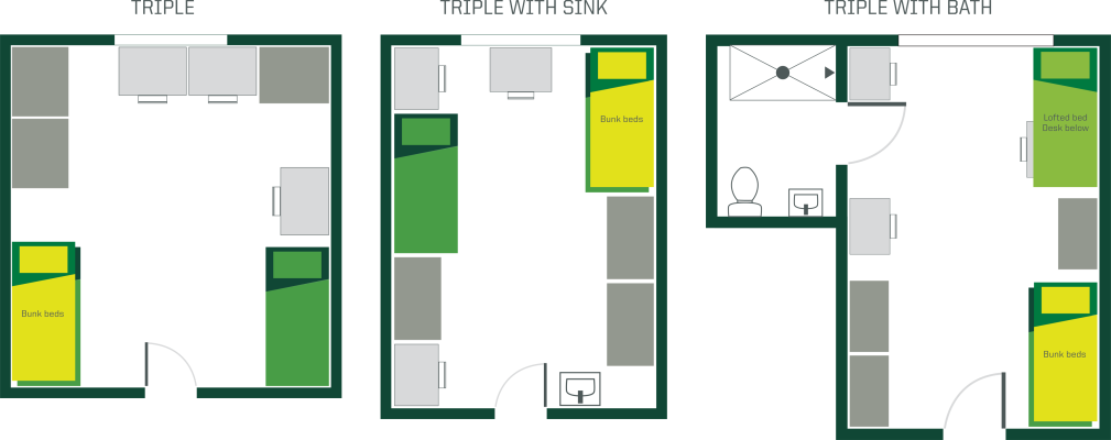 Triple Room Sample Layouts
